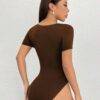 SEJ10855 - BODY CON MANGA CORTA PARA DAMA (1 PZA)