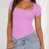 SEJ10855 - BODY CON MANGA CORTA PARA DAMA (1 PZA)