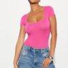 SEJ10855 - BODY CON MANGA CORTA PARA DAMA (1 PZA)