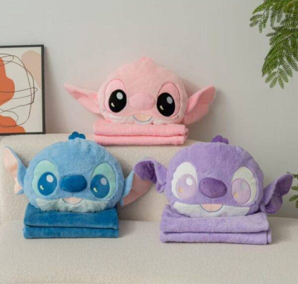 LU2352 - ALMOHADA CON FRAZADA x "STITCH" (1 PZA)