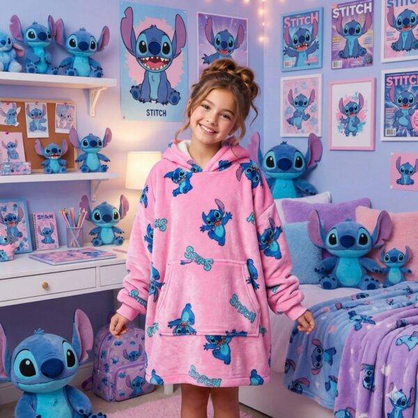 LU2276 - MAXISUDADERA PREMIUM "KIDS" x "STITCH y SPIDERMAN" (1 PZA)
