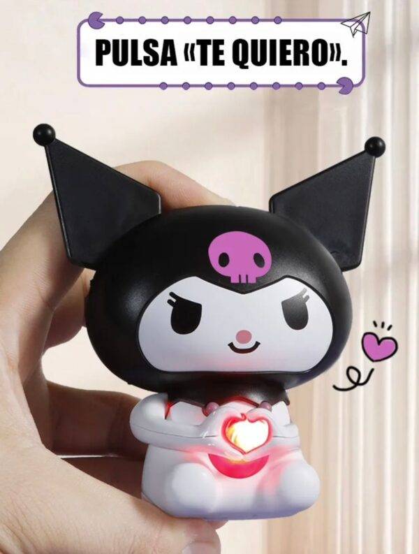 6862B6 - JUGUETE x "KUROMI" "I LOVE YOU" CON LUZ y MOVIMIENTO (1 PZA)