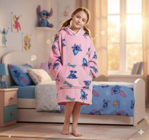 LU2276 - MAXISUDADERA PREMIUM "KIDS" x "STITCH y SPIDERMAN" (1 PZA)