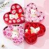 7637 - 🐻🌸CAJA METALICA EN FORMA 𝐂𝐎𝐑𝐀𝐙𝐎𝐍 𝐂𝐎𝐍 𝐎𝐒𝐎 𝐘 9 𝐑𝐎𝐒𝐀𝐒🌸🐻(1 PZA)