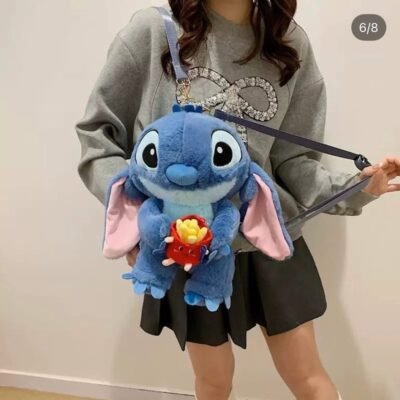 LU88290 - MOCHILA DE PELUCHE KAWAII x "STITCH" CON "SNACKS" (1 PZA)