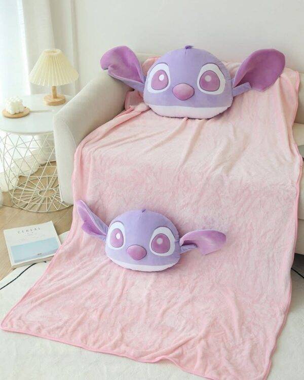 LU2352 - ALMOHADA CON FRAZADA x "STITCH" (1 PZA)