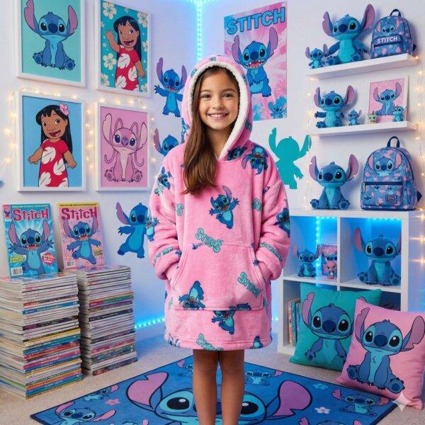 LU2276 - MAXISUDADERA PREMIUM "KIDS" x "STITCH y SPIDERMAN" (1 PZA)