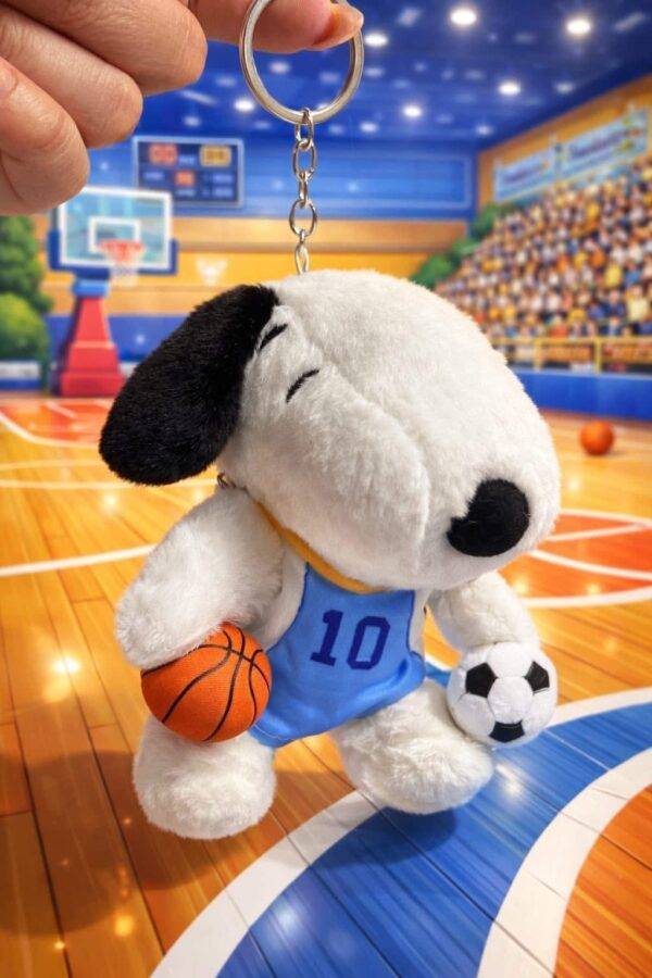 LU2478 - LLAVERO DE PELUCHE x "SNOOPY DEPORTISTA" (1 PZA)