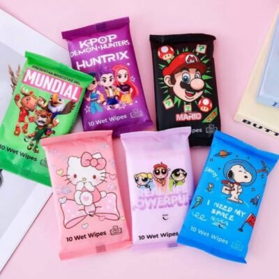 LU88384 - PAQUETE DE TOALLITAS HUMEDAS ANTIBACTERIALES x "PERSONAJES" (1 PAQUETE)