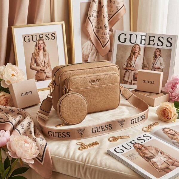 P29-2 - CROSSBODY CON DOBLE CIERRE Y MONEDERO x "GUESS" (1 PZA)
