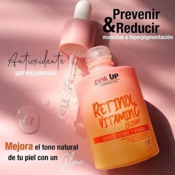 PKSK08 - SUERO DE RETINOL Y VITAMINA C x "PINK UP" "ORIGINAL" (1 PZA)
