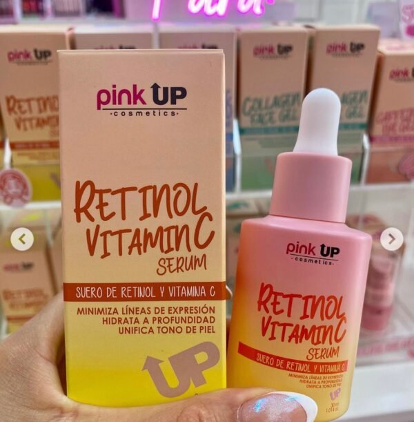 PKSK08 - SUERO DE RETINOL Y VITAMINA C x "PINK UP" "ORIGINAL" (1 PZA)