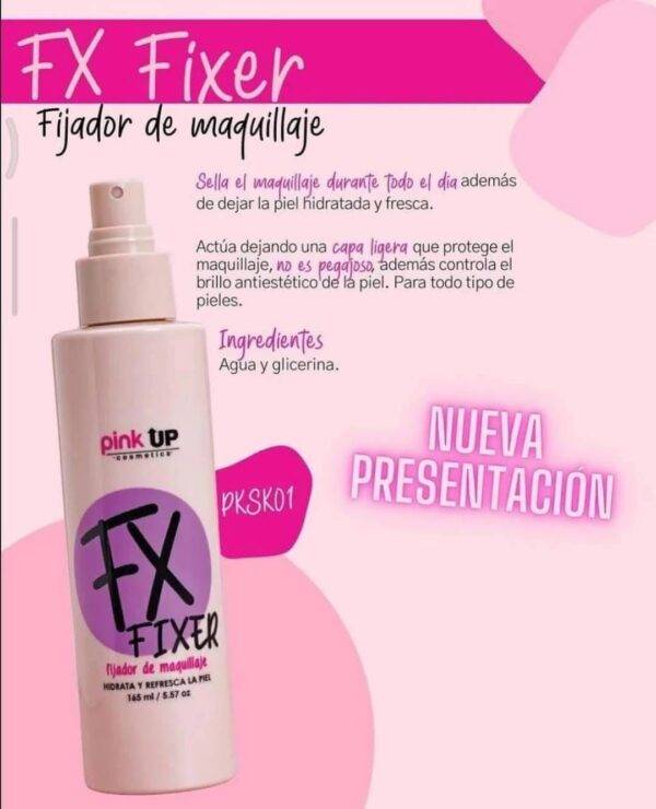 PKSK01 - FIJADOR DE MAQUILLAJE FX FIXER x "PINK UP" "ORIGINAL" (1 PZA)
