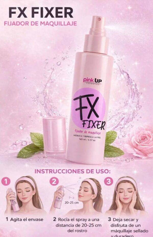 PKSK01 - FIJADOR DE MAQUILLAJE FX FIXER x "PINK UP" "ORIGINAL" (1 PZA)