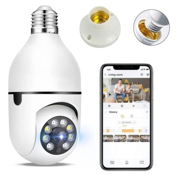 LU88307 - CAMARA DE SEGURIDAD TIPO FOCO 360º CON WIFI (1 PZA)