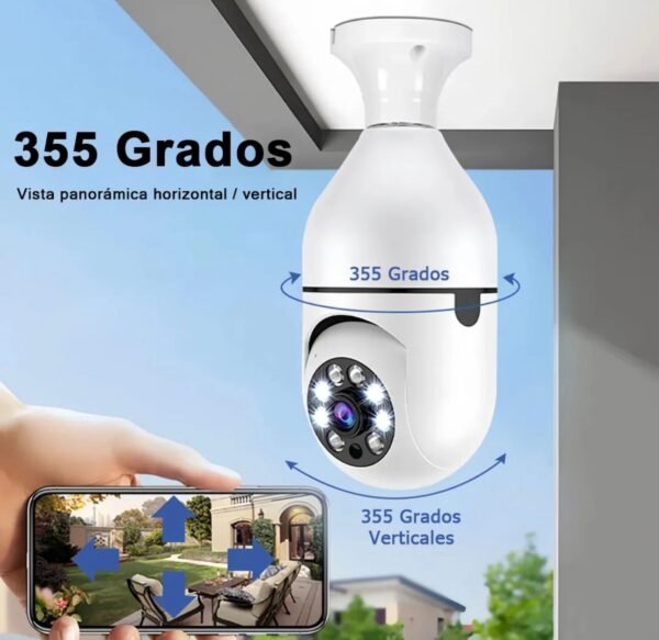 LU88307 - CAMARA DE SEGURIDAD TIPO FOCO 360º CON WIFI (1 PZA)