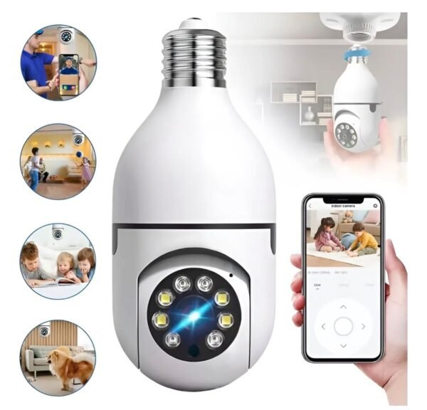 LU88307 - CAMARA DE SEGURIDAD TIPO FOCO 360º CON WIFI (1 PZA)