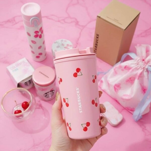 XIAO-SYDB - TERMO DE CEREZA Y CORAZON x "STARBUCKS" (1 PZA)