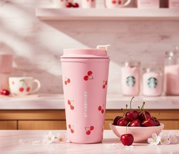 XIAO-SYDB - TERMO DE CEREZA Y CORAZON x "STARBUCKS" (1 PZA)