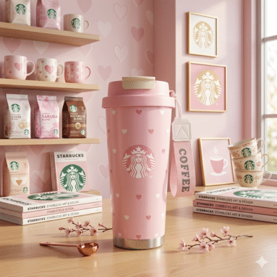 XIAO-SYDB - TERMO DE CEREZA Y CORAZON x "STARBUCKS" (1 PZA)