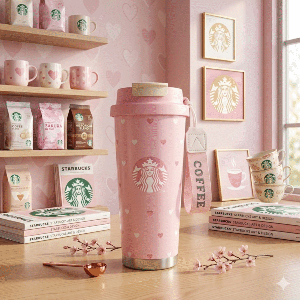 XIAO-SYDB - TERMO DE CEREZA Y CORAZON x "STARBUCKS" (1 PZA)