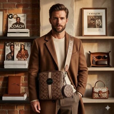 C1114 - BANDOLERA 3 CIERRES CON MONEDERO x "COACH" PARA CABALLERO (1 PZA)