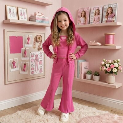 D3563 - CONJUNTO DE 3 PIEZAS "PRINCESS" PARA NIÑA (1 CONJUNTO)