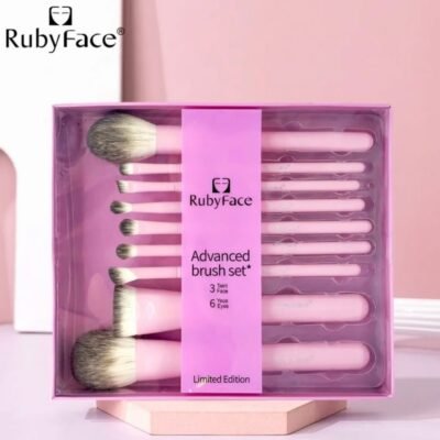 SF09 - SET DE 9 BROCHAS x "RUBYFACE" (1 PZA)