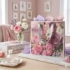 BR11 - BOLSA DE REGALO CON ESTAMPADO DE FLORES  (1 PZA)