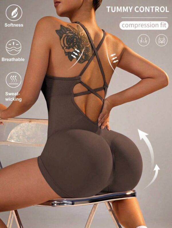 SEJ12642 - ENTERIZO CORTO CON CONTROL DE ABDOMEN Y LEVANTA GLUTEOS (1 PZA)