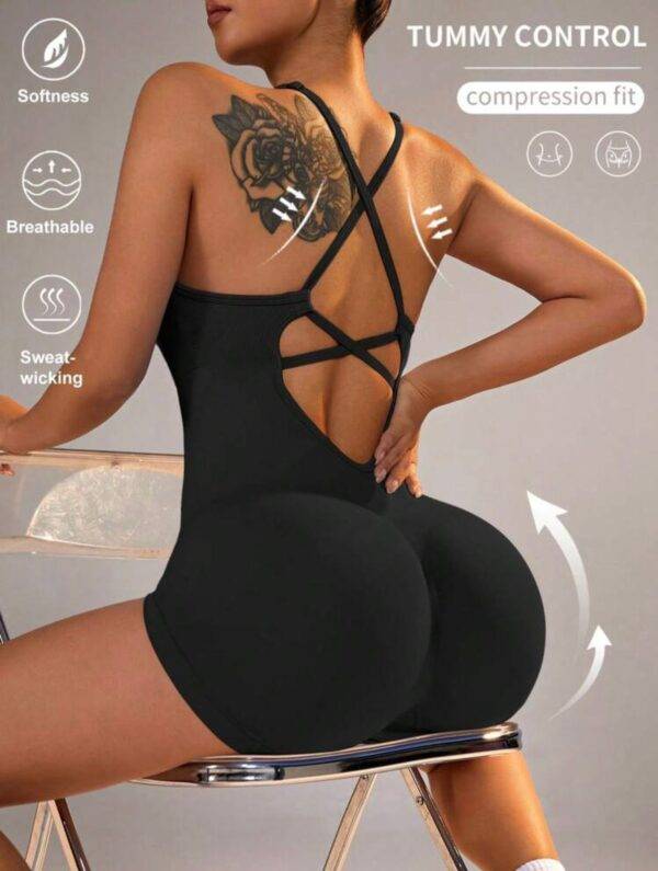 SEJ12642 - ENTERIZO CORTO CON CONTROL DE ABDOMEN Y LEVANTA GLUTEOS (1 PZA)