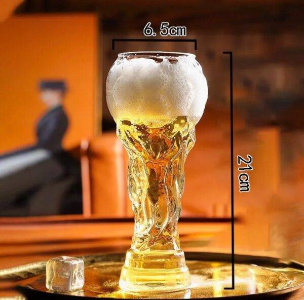 LU88501 - VASO CERVECERO CHICO DE VIDRIO EN FORMA DE LA "COPA DEL MUNDO" (1 PZA)