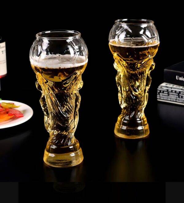 LU88501 - VASO CERVECERO CHICO DE VIDRIO EN FORMA DE LA "COPA DEL MUNDO" (1 PZA)