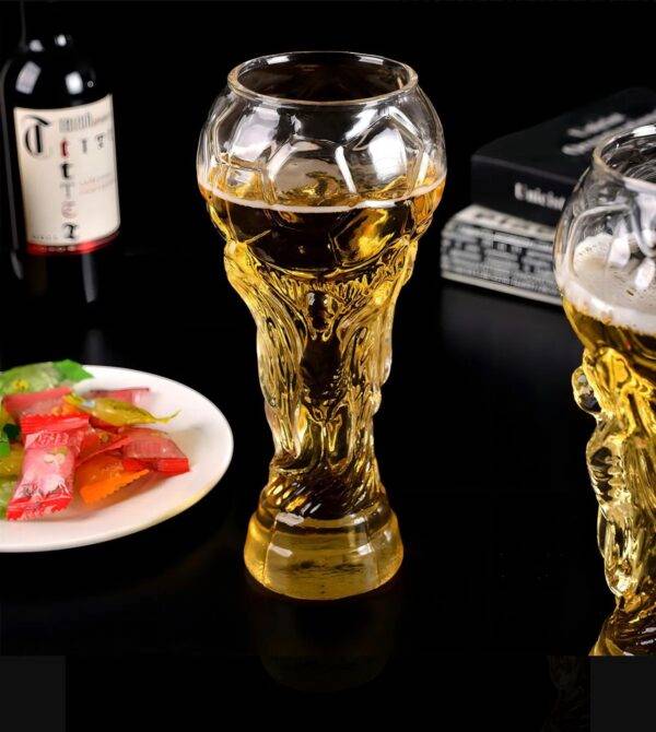 LU88501 - VASO CERVECERO CHICO DE VIDRIO EN FORMA DE LA "COPA DEL MUNDO" (1 PZA)