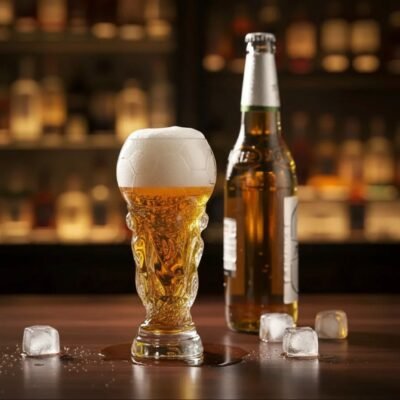 LU88501 - VASO CERVECERO CHICO DE VIDRIO EN FORMA DE LA "COPA DEL MUNDO" (1 PZA)