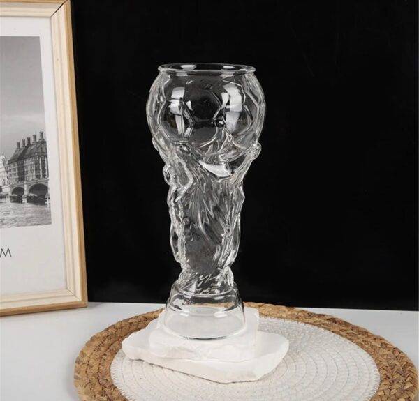 LU88501 - VASO CERVECERO CHICO DE VIDRIO EN FORMA DE LA "COPA DEL MUNDO" (1 PZA)