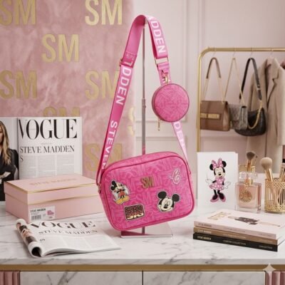 S917-924 - BANDOLERA CON MONEDERO DE "STEVE MADDEN" x "MICKEY MOUSE" (1 PZA)