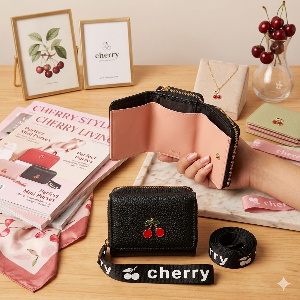 WXL-214 - MONEDERO x "CHERRY" POR TERCIA ( 3 PIEZAS) - Imagen 2