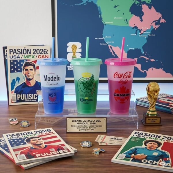 LU88355 - VASO MAGICO x "MUNDIAL 2026" POR TERCIA (3 PIEZAS)