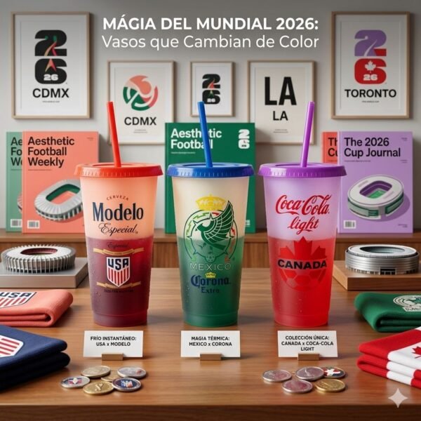 LU88355 - VASO MAGICO x "MUNDIAL 2026" POR TERCIA (3 PIEZAS)