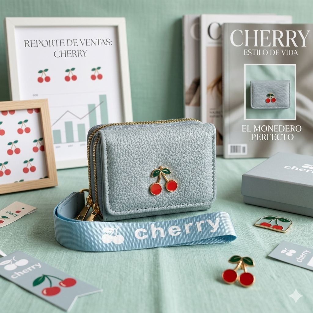 WXL-214 - MONEDERO x "CHERRY" POR TERCIA ( 3 PIEZAS) - Imagen 4