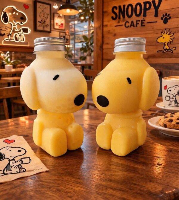 LU12345 - VASO GRANDE CON STICKERS x "SNOOPY" (1 PZA)