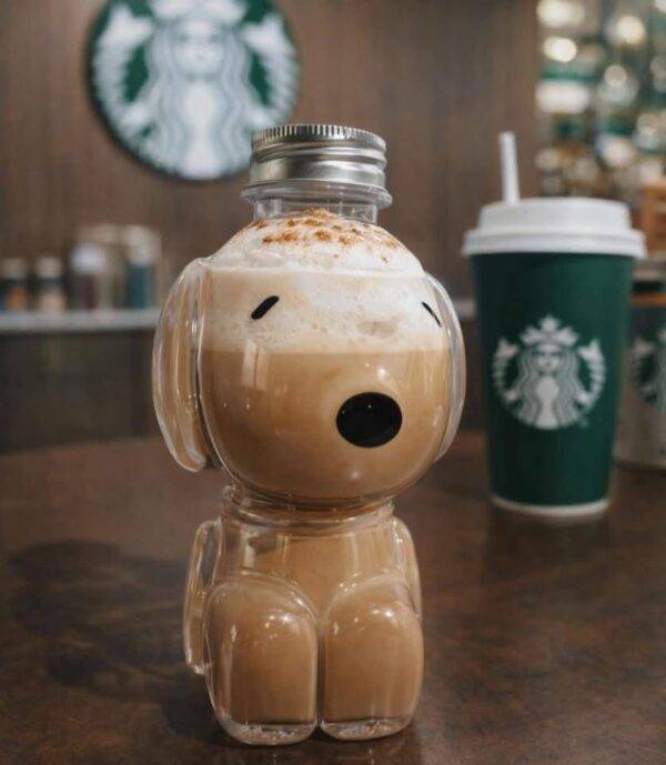 LU12345 - VASO GRANDE CON STICKERS x "SNOOPY" (1 PZA)
