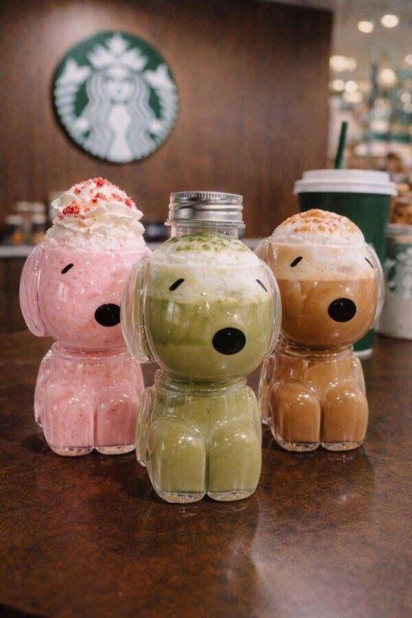 LU12345 - VASO GRANDE CON STICKERS x "SNOOPY" (1 PZA)