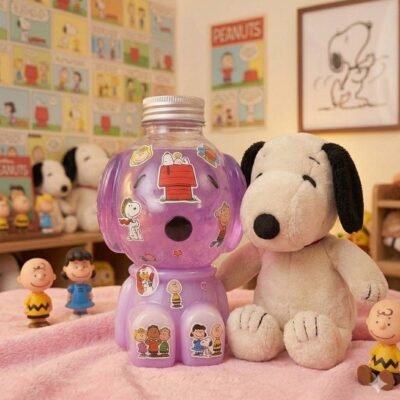 LU88637 - VASO CON STICKERS x "SNOOPY" (1 PZA)