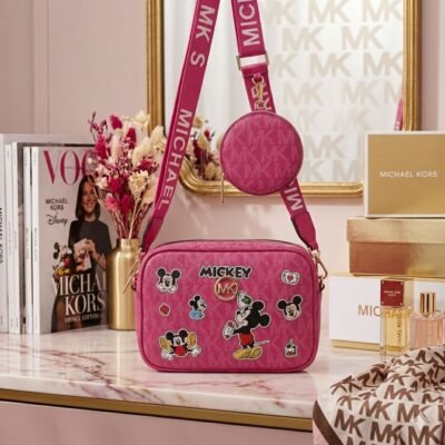 S917-926 - BANDOLERA CON MONEDERO DE "MICHAEL KORS" x "MICKEY MOUSE" (1 PZA)