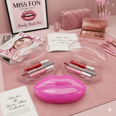 BRB-481 -  SET DE "LIPGLOSS y LIPLINER" CON ESTUCHE "KISS" (1 PZA)