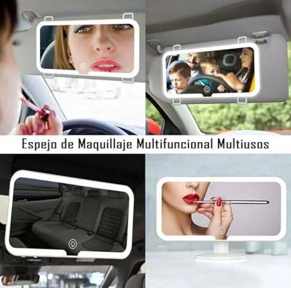 RSD-466 - ESPEJO CON LUZ LED PARA AUTO (1 PZA)