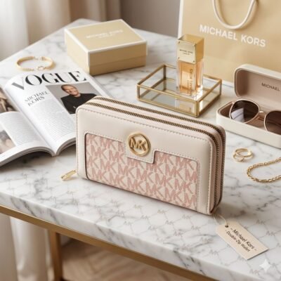 L-K2539 - CARTERA CON DOBLE CIERRE x "MICHAEL KORS" (1 PZA)