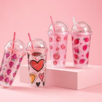 6033 - VASO DE HIDROGEL "DISEÑO KAWAII" (1 PZA)